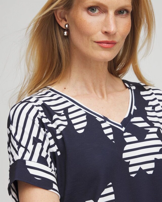 Zenergy Floral Stripe Tee - image 4